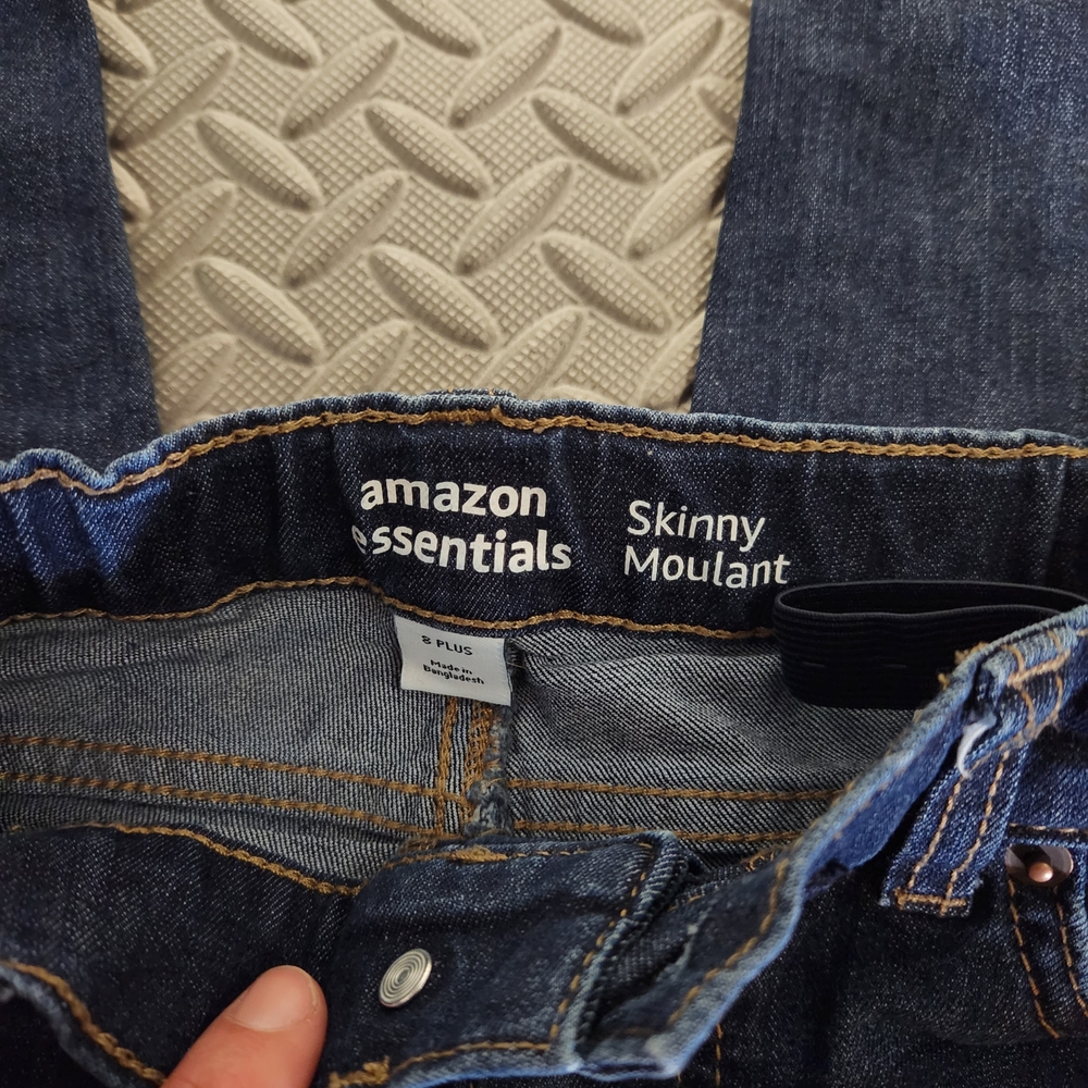 Girls Amazon Essential's Skinny Jeans in Blue 8 'plus' - Picture 2 of 3
